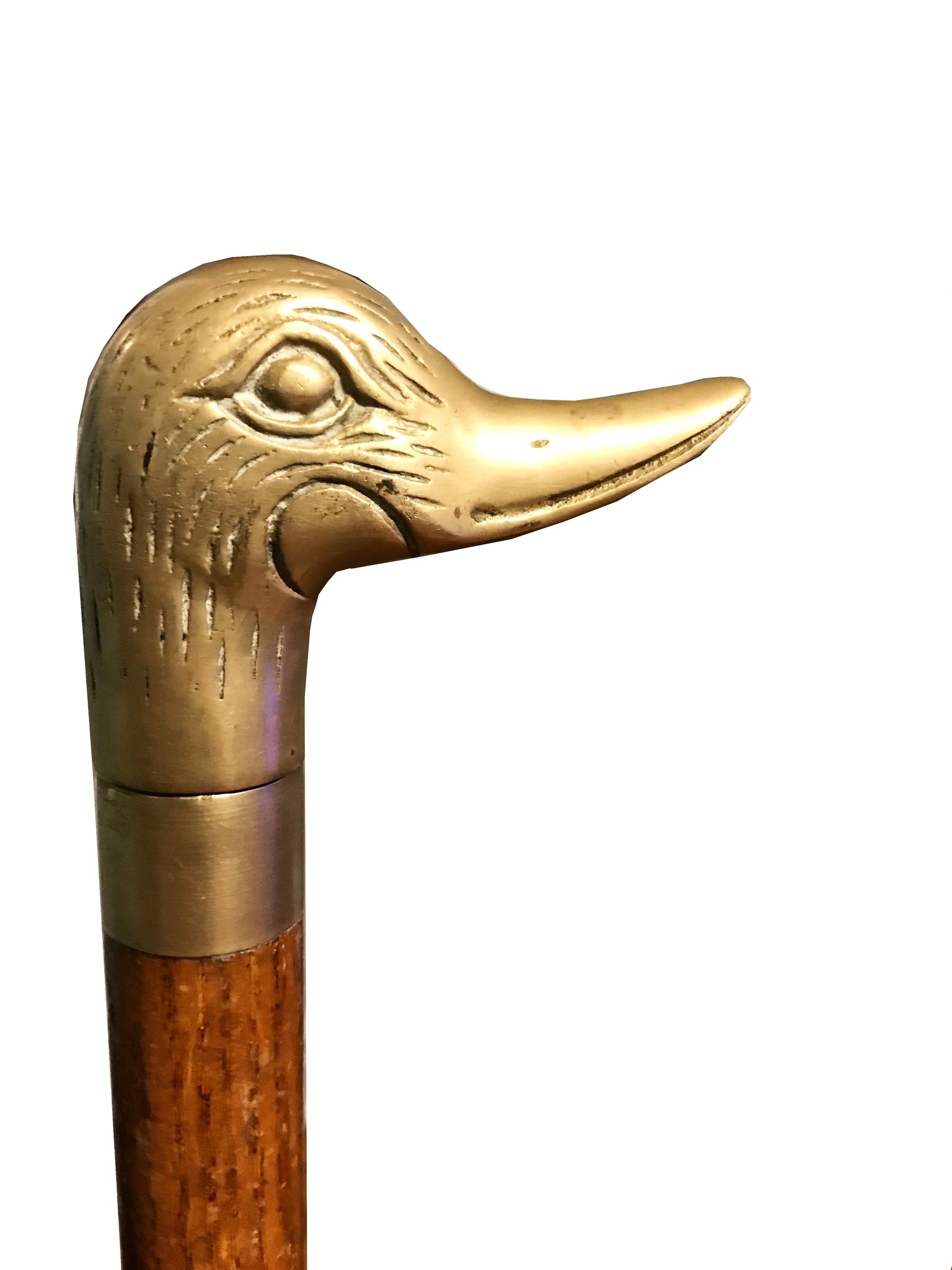 Antique Vintage Brass Duck Head Cane Walking Stick 014 – Ma and