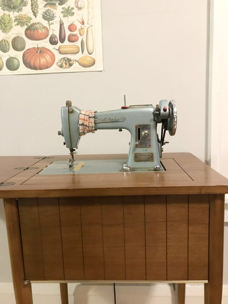 Mid-Century Baldwin Industrial Sewing Machine with Table
